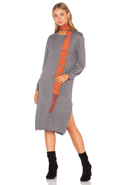 Knot Sisters Darrien Sweater Dress In 麻灰色