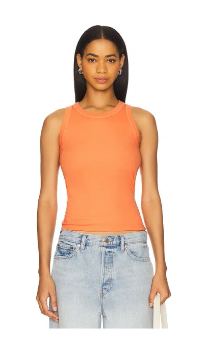 Sundry High Crew Tank Top In Orange