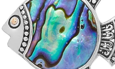 Samuel B. Abalone Fish Pendant In Blue