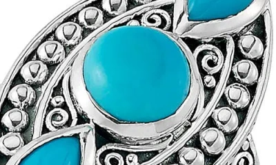 Samuel B. Silver 1.57 Ct. Tw. Sleeping Beauty Turquoise Split Shank Ring