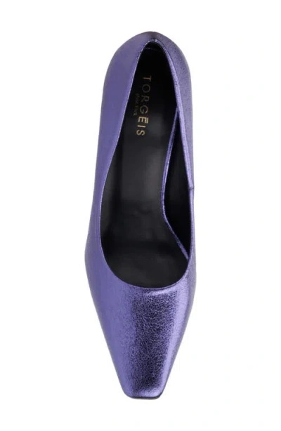 Torgeis Kamana Womens Square Closed Toe Flared Heel Pumps