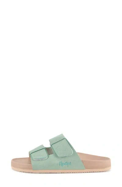 Floopi Double Strap Slide Sandal In Green