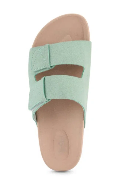 Floopi Double Strap Slide Sandal In Green