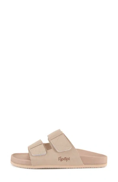 Floopi Double Strap Slide Sandal In Brown