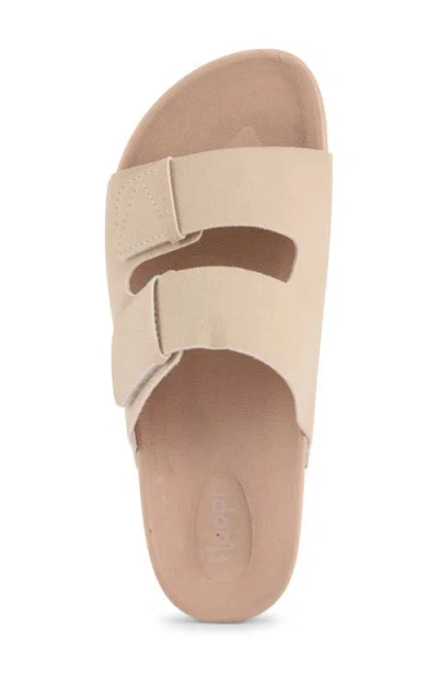 Floopi Double Strap Slide Sandal In Brown