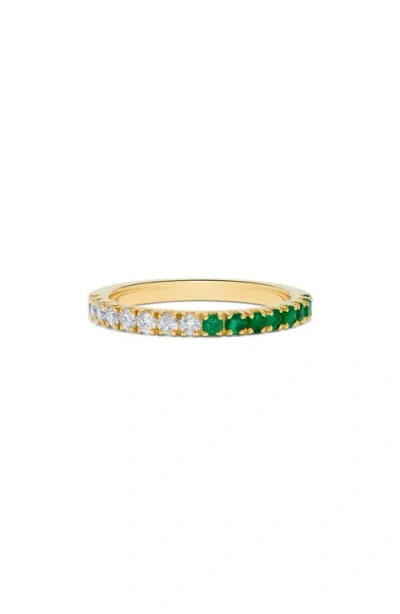 H.j. Namdar Half Diamond Half Emerald Ring