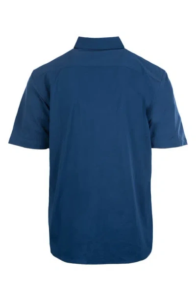 Burnside Short Sleeve Button-up Shirt In Blue