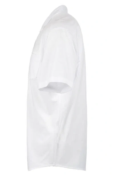 Burnside Short Sleeve Button-up Shirt In White