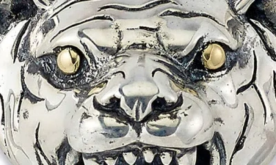 Samuel B. Tiger Pendant In Metallic