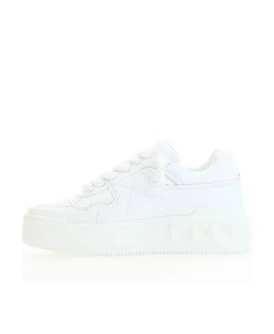 Valentino Garavani White Nappa Leather One Stud Xl Sneakers