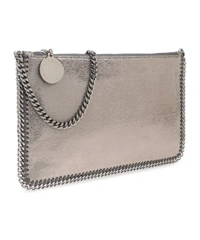 Stella Mccartney Falabella Chain Linked Shoulder Bag In Gray