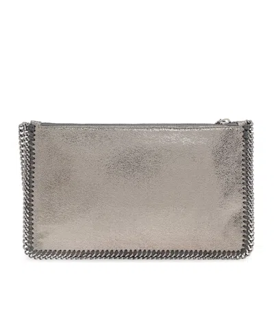 Stella Mccartney Falabella Chain Linked Shoulder Bag In Gray