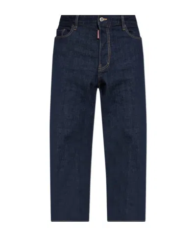 Dsquared2 Indigo Wide-leg Denim Jeans In Blue
