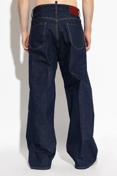Dsquared2 Indigo Wide-leg Denim Jeans In Blue