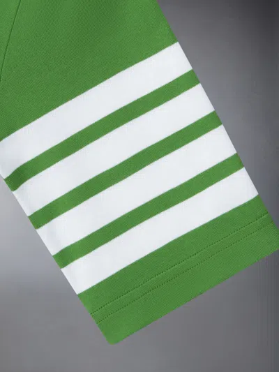 Thom Browne 4-bar Stripes Crewneck T-shirt In Green