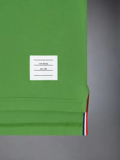 Thom Browne 4-bar Stripes Crewneck T-shirt In Green