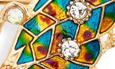 Clifton Wilson Embellished Butterfly Lapel Pin In Gold