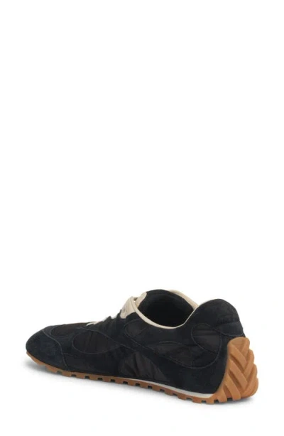 Bottega Veneta Orbit Leather-trimmed Suede And Shell Sneakers In Black