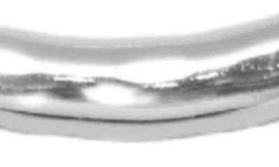 Argento Vivo Hammered Oval Bangle In Silver