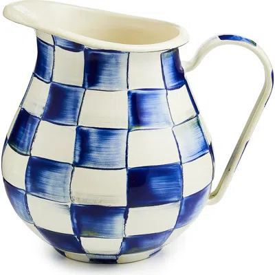 Mackenzie-childs Mackenzie Childs Royal Check Enameled Steel 3-quart Pitcher