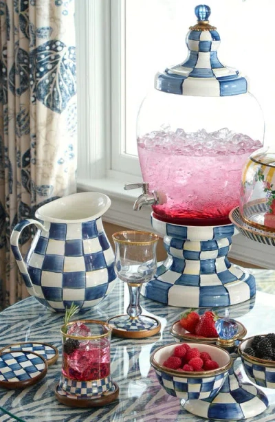 Mackenzie-childs Mackenzie Childs Royal Check Enameled Steel 3-quart Pitcher