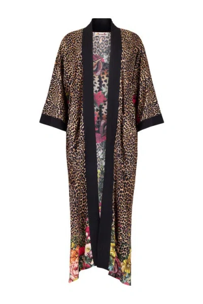 Henelle Duster Robe In Animal Print