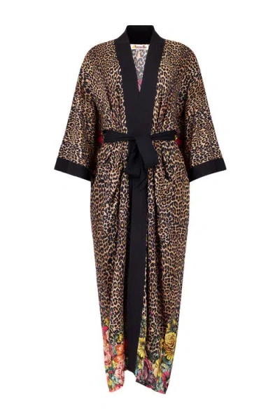 Henelle Duster Robe In Animal Print