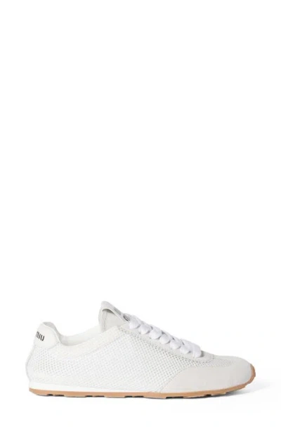Miu Miu Plume Nappa Leather Low-top Sneakers
