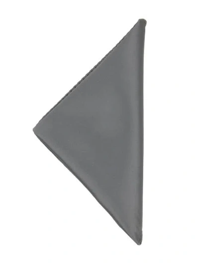 Brooklyn Brigade Solid Satin Pocket Square In Slate