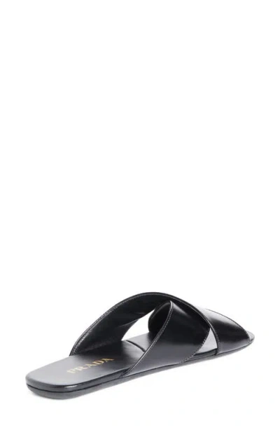 Prada Crisscross Slide Sandal In Multi