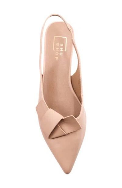 Shushop Audrey Pointed Toe Slingback Flat