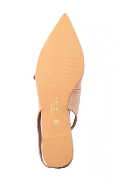 Shushop Audrey Pointed Toe Slingback Flat