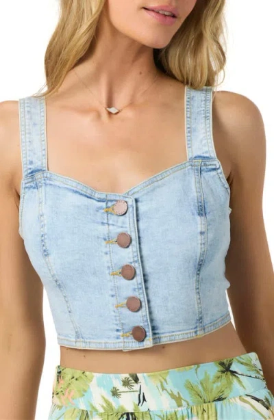 O'neill Delphina Crop Denim Vest