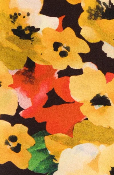 Clifton Wilson Yellow & Orange Floral Silk Pocket Square