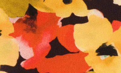 Clifton Wilson Yellow & Orange Floral Silk Pocket Square