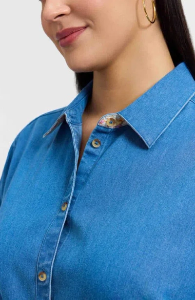 Foxcroft Charlie Denim Button-up Shirt
