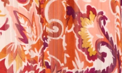 Cece Smocked Waist Flutter Sleeve Maxi Dress In Pink