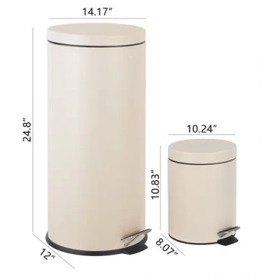 Happimess Oscar 8-gallon Step-open Trash Can With Free Mini Trash Can