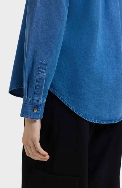 Foxcroft Charlie Denim Button-up Shirt