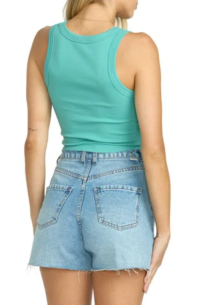 Billabong Riley Cut-off Denim Shorts In Faded Indigo Fray In Multi