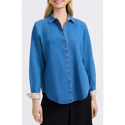 Foxcroft Charlie Denim Button-up Shirt