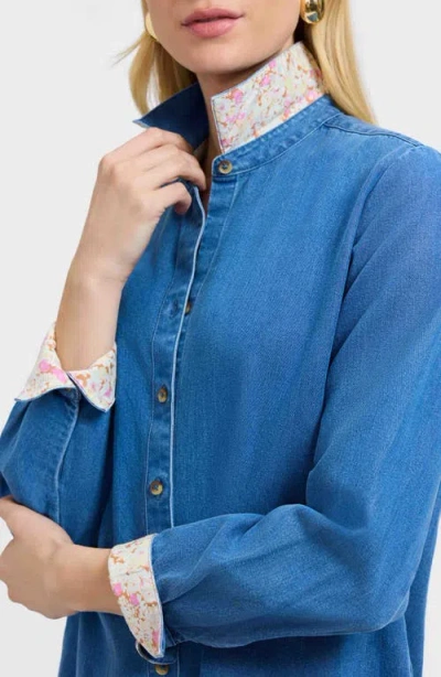 Foxcroft Charlie Denim Button-up Shirt