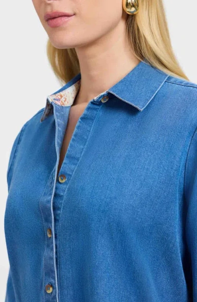 Foxcroft Charlie Denim Button-up Shirt