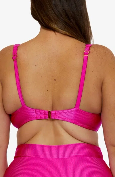 Becca Etc Plus Size Monte Carlo Rib Underwire Bikini Top