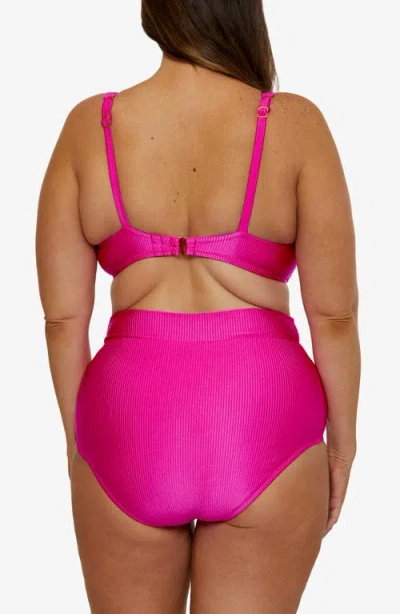 Becca Etc Plus Size Monte Carlo Rib Underwire Bikini Top