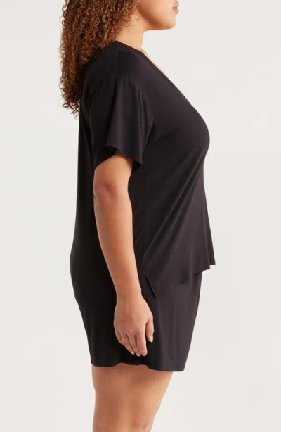 Nordstrom Serene Jersey Shortie Pajamas In Black