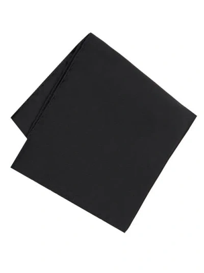 Brooklyn Brigade Solid Cotton Pocket Square In Black