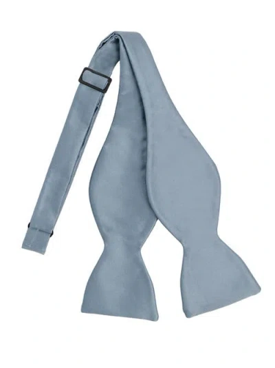Brooklyn Brigade Solid Satin Bow Tie In Blue