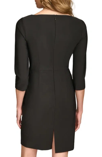 Donna Karan Womens Mini Asymmetric Sheath Dress