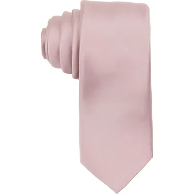 Brooklyn Brigade Solid Satin X-long Tie In Pink